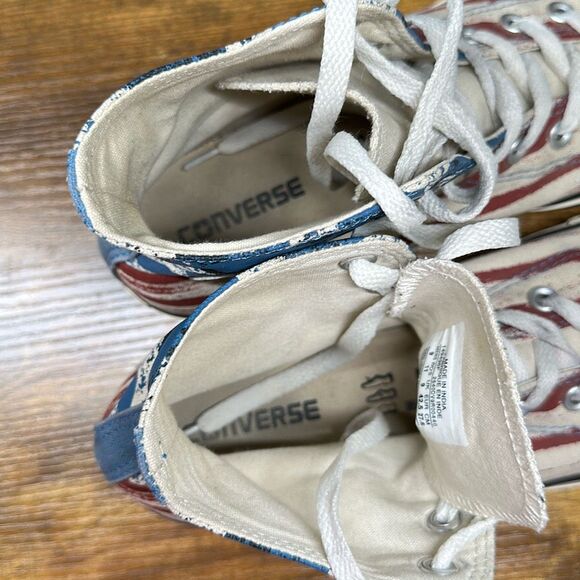 Converse All Star Natura USA Flag Patriotic Hi Tops Sneakers Shoes M 9 W 11 - Picture 9 of 9
